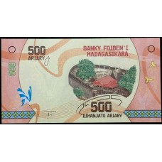 MADAGASCAR BILLETE DE 500 ARIARY PICK 99 AÑO 2017 SIN CIRCULAR UNC